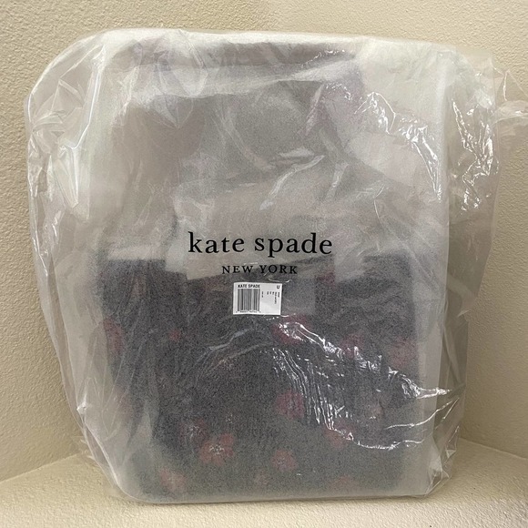 NWT | Kate Spade | Floral Lori Tote | Black & Red - Picture 3 of 6